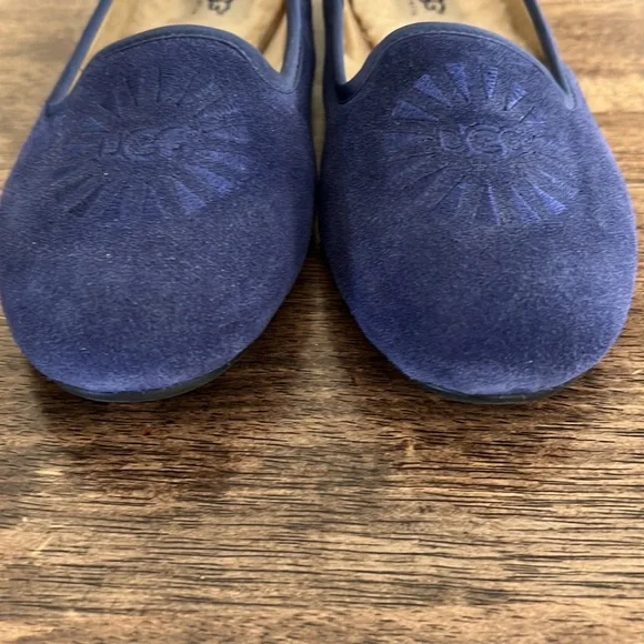 UGG Australia Twilight Blue Suede Alloway Slippers 6US - Picture 4 of 13